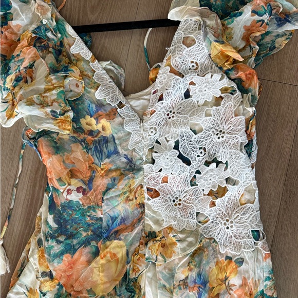 Anthropologie V-Neck Ruffle Lace Midi Slip Dress - Picture 10 of 10